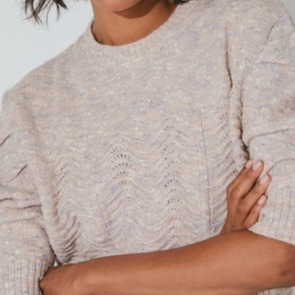 Cleobella Ava Puffed Sleeve Cropped Sweater